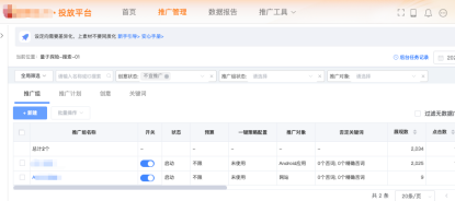 推广组里面包含的推广对象